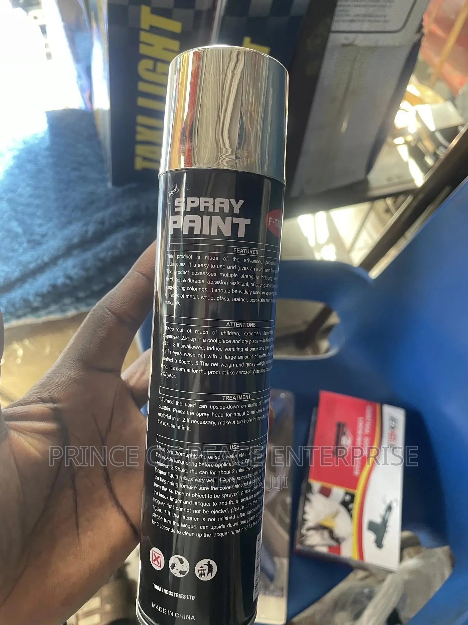 Chrome Spray Paint Shining