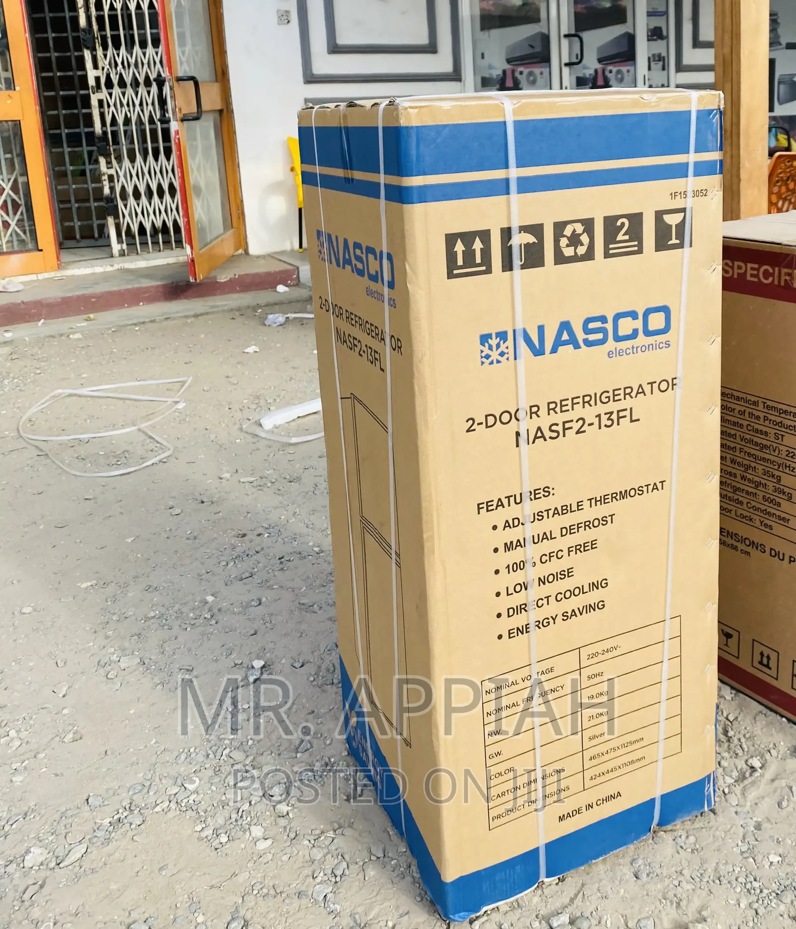 Fast Chilling Nasco 2 Door Electric Fridge(Nasf2-13fl)