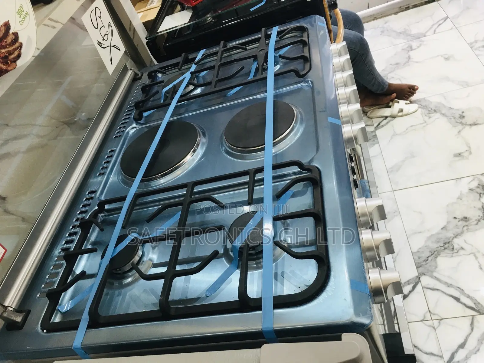 Oven With Grill 4 Gas 2 Electric 60x90 Ferre Glass Lid
