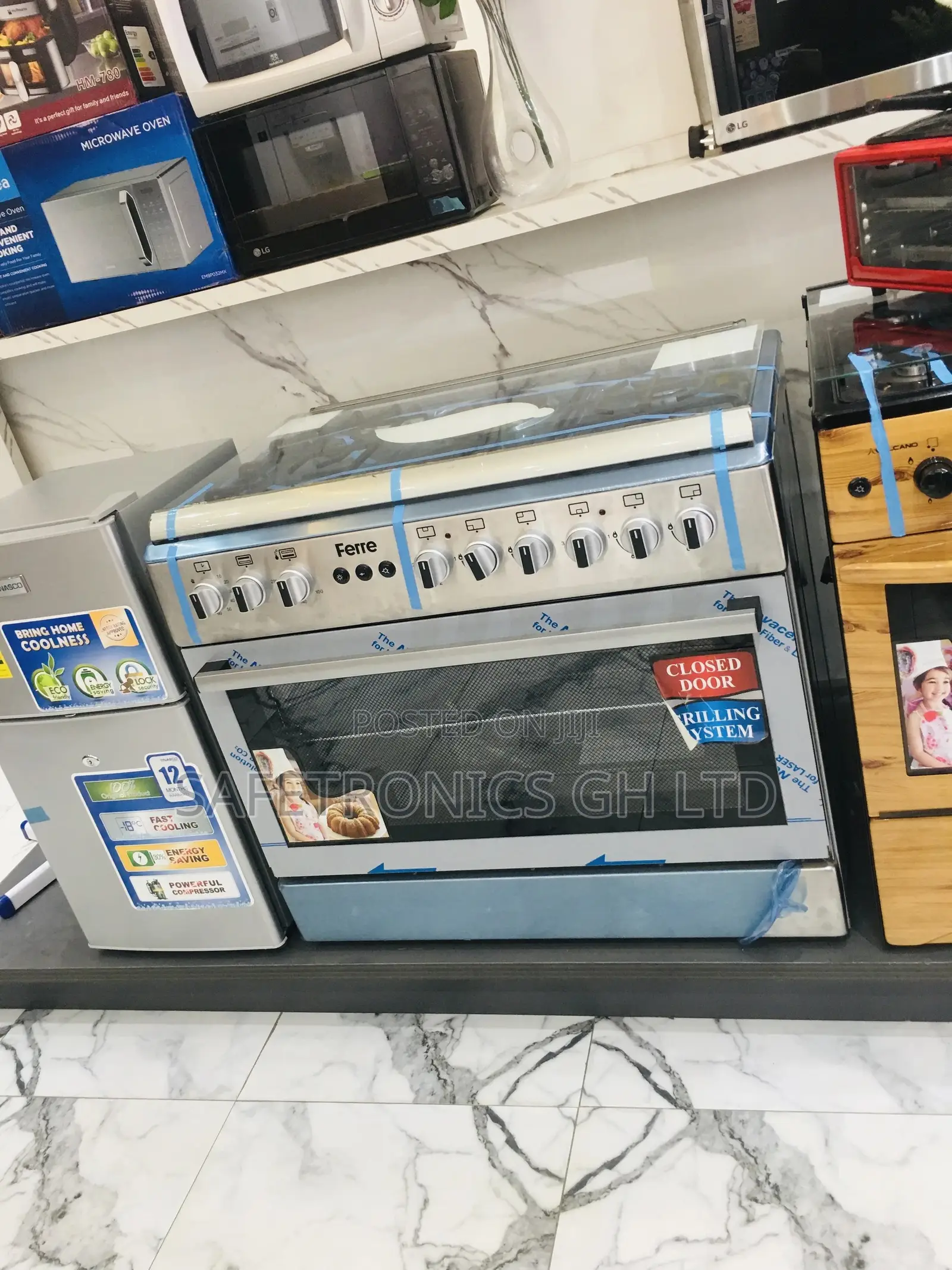 Gray 60x90 Oven With Grill Ferre 4 Gas 2 Electric
