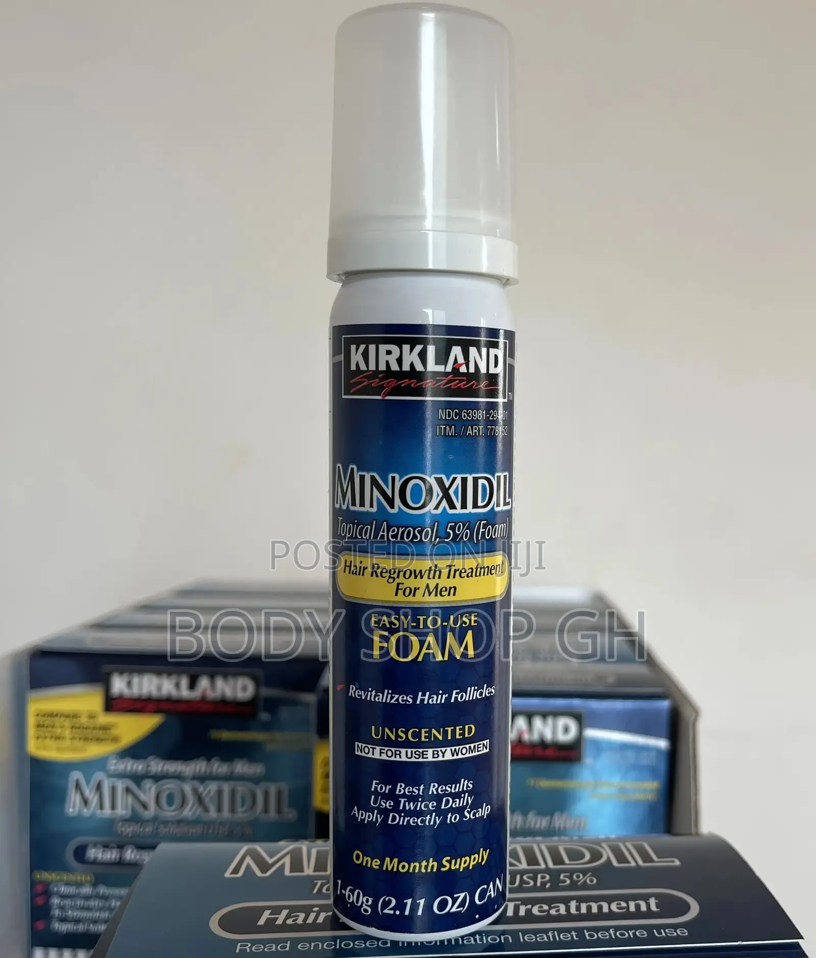 Kirkland Minoxidil Foam for Hairline and Baldness Treatment