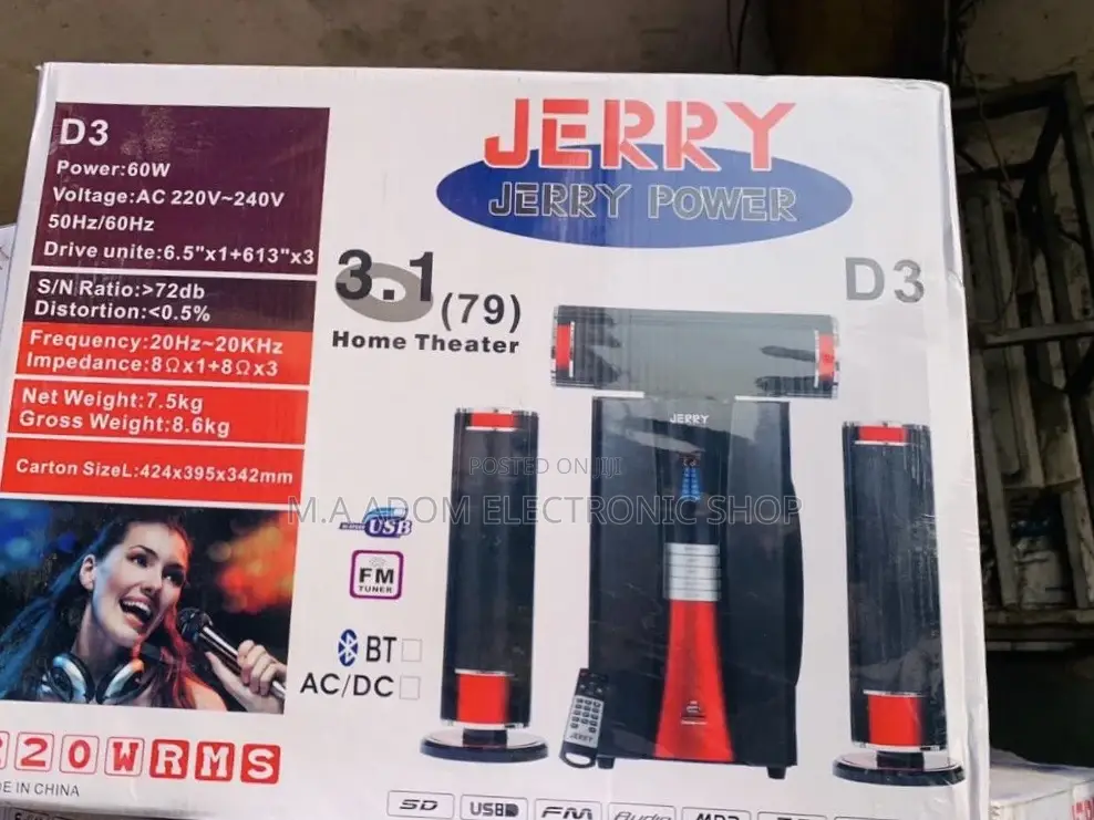 Newly in Stock Jerry JR-D3 Bluetooth Home Theater 