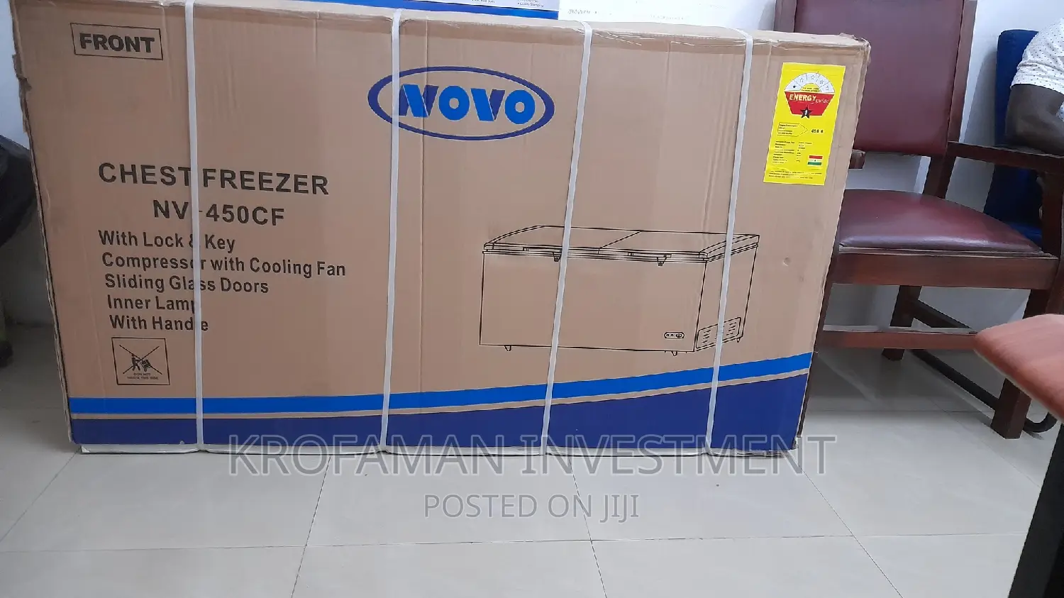 Novo Nv-518cf 518l Double Door Chest Freezer