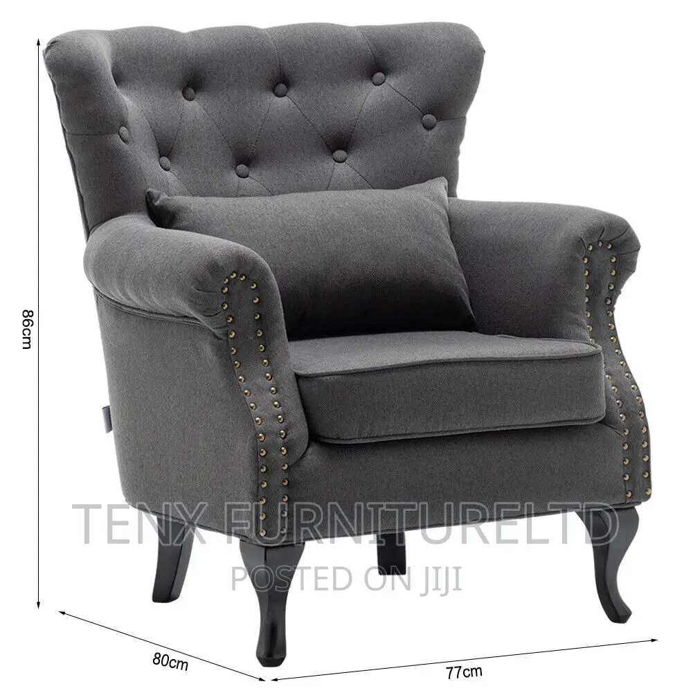 L Accent Chair With Winged Sides, a High Back