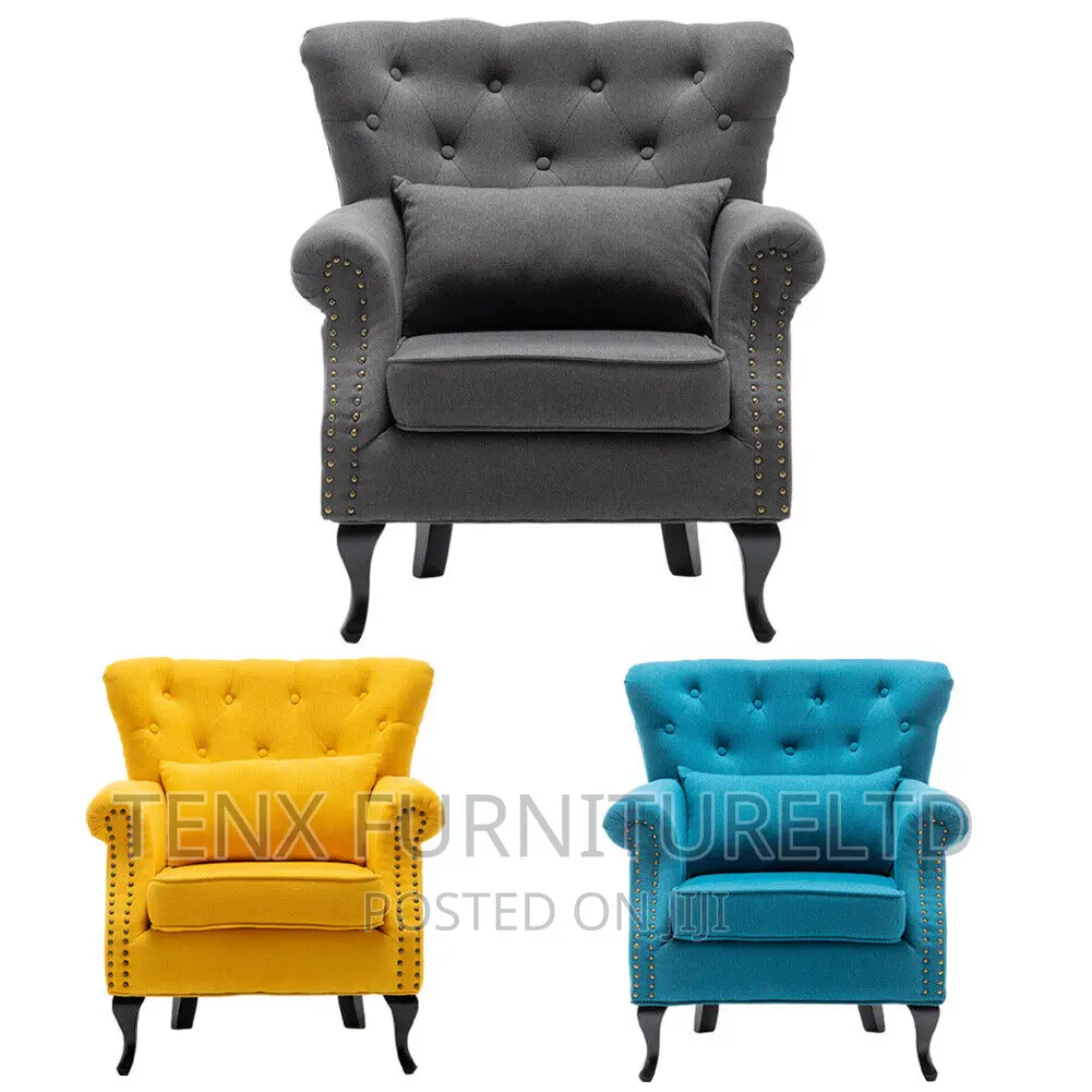 L Accent Chair With Winged Sides, a High Back