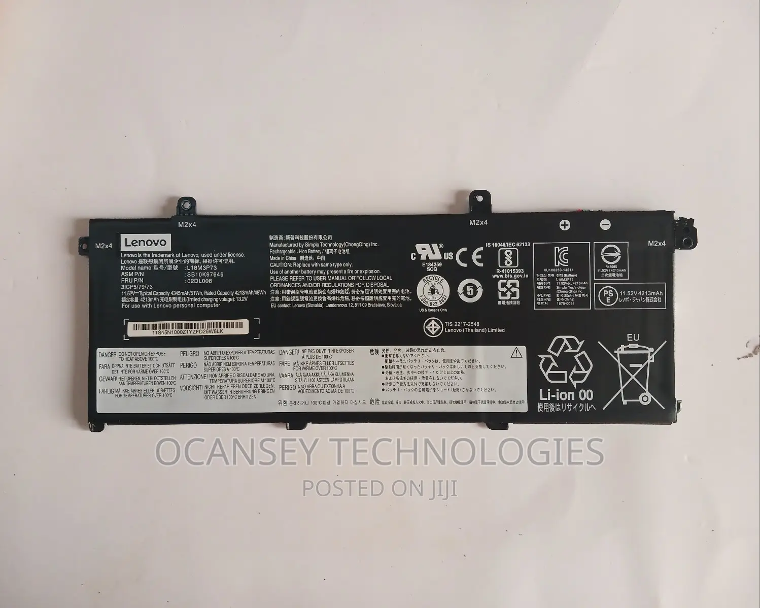 Original Lenovo L18m3p73 for T490 Laptop Battery