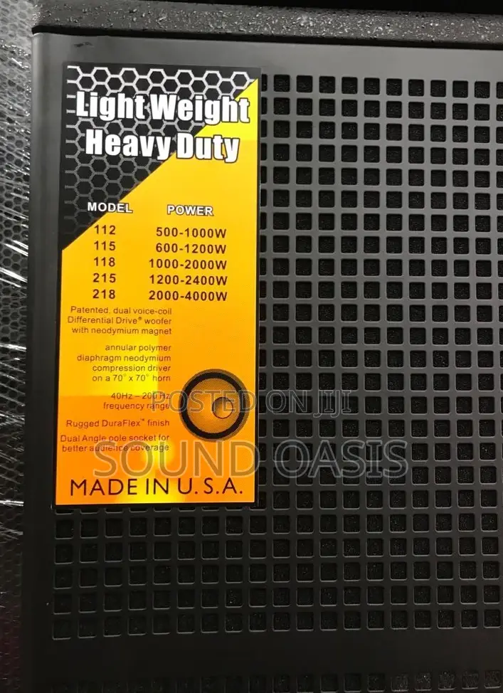 Electro-Voice Ds-215 Raw Pa Speaker Black