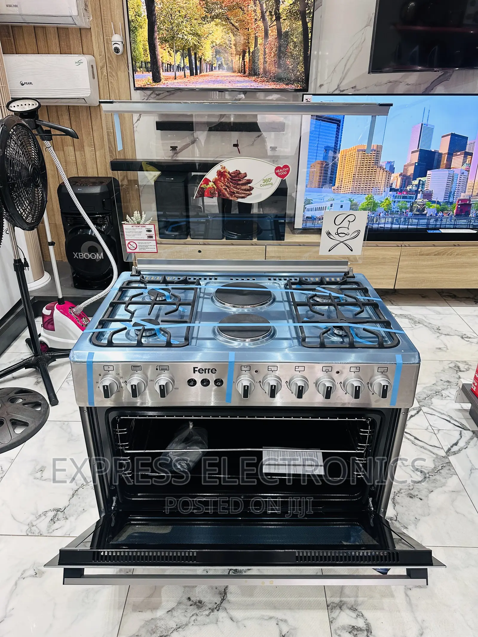 Very Authentic Looking Gas Electric Cooker 4-2 Oven Grill
