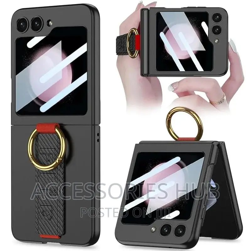 Ring Cases With Screen Protectors for Z Flip 5 and 6