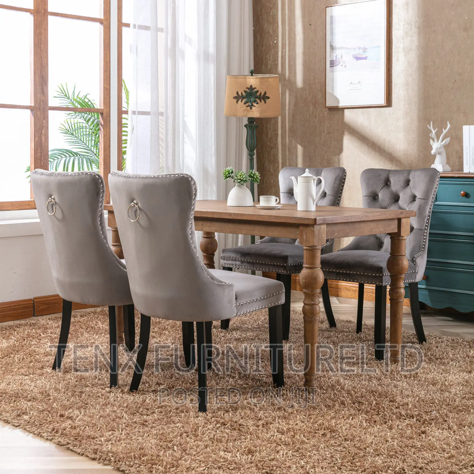 Dining Set 4 Seater With Table (Ashes)