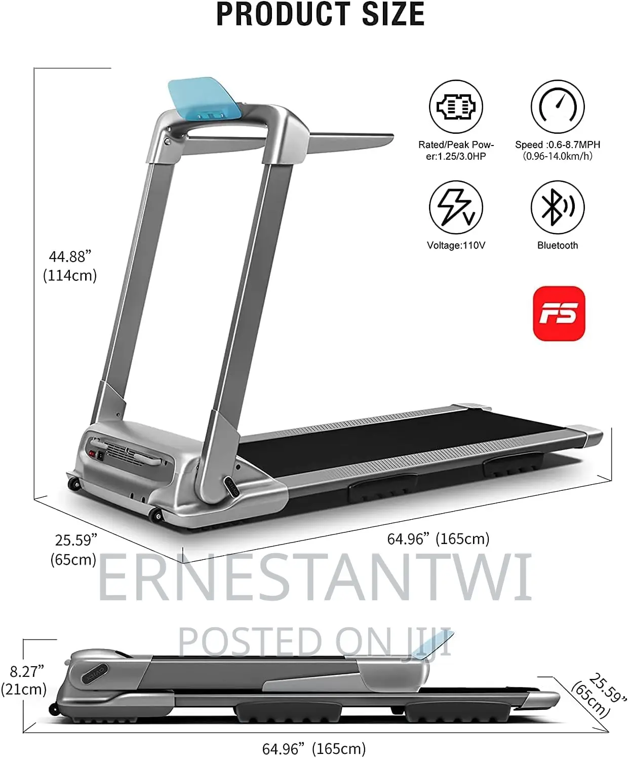 OVICX Foldable Treadmill From UK