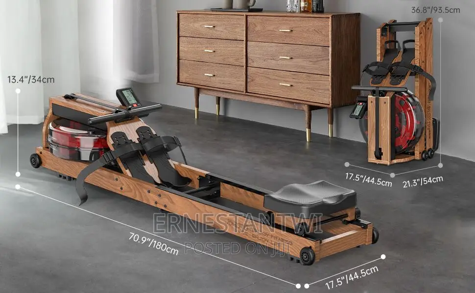 Oak Wood Foldable Rower Machin With Blutooth From JOROTO, UK