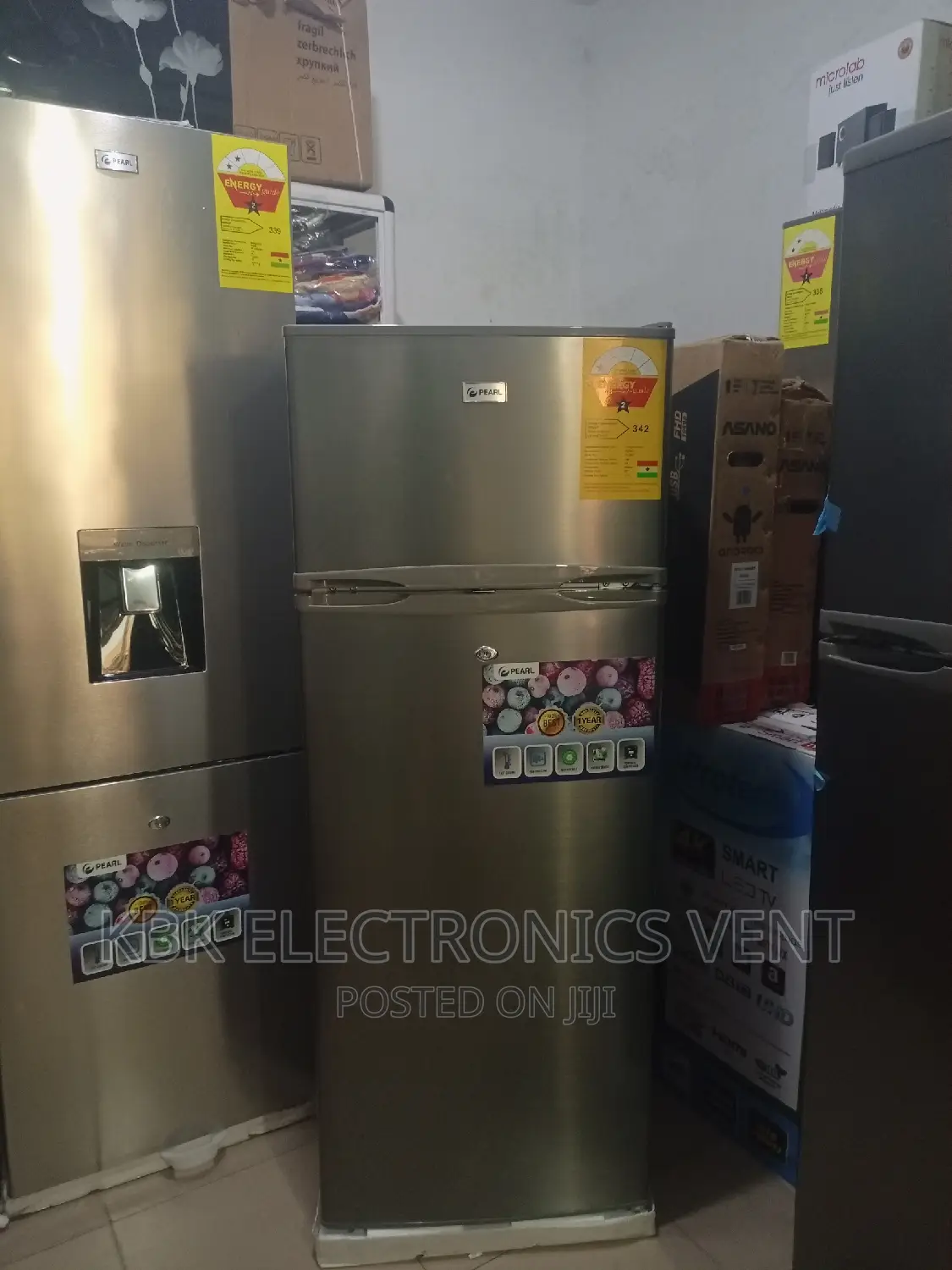 Pearl 210ltr Double Door Fridge Top Mounted Freezer