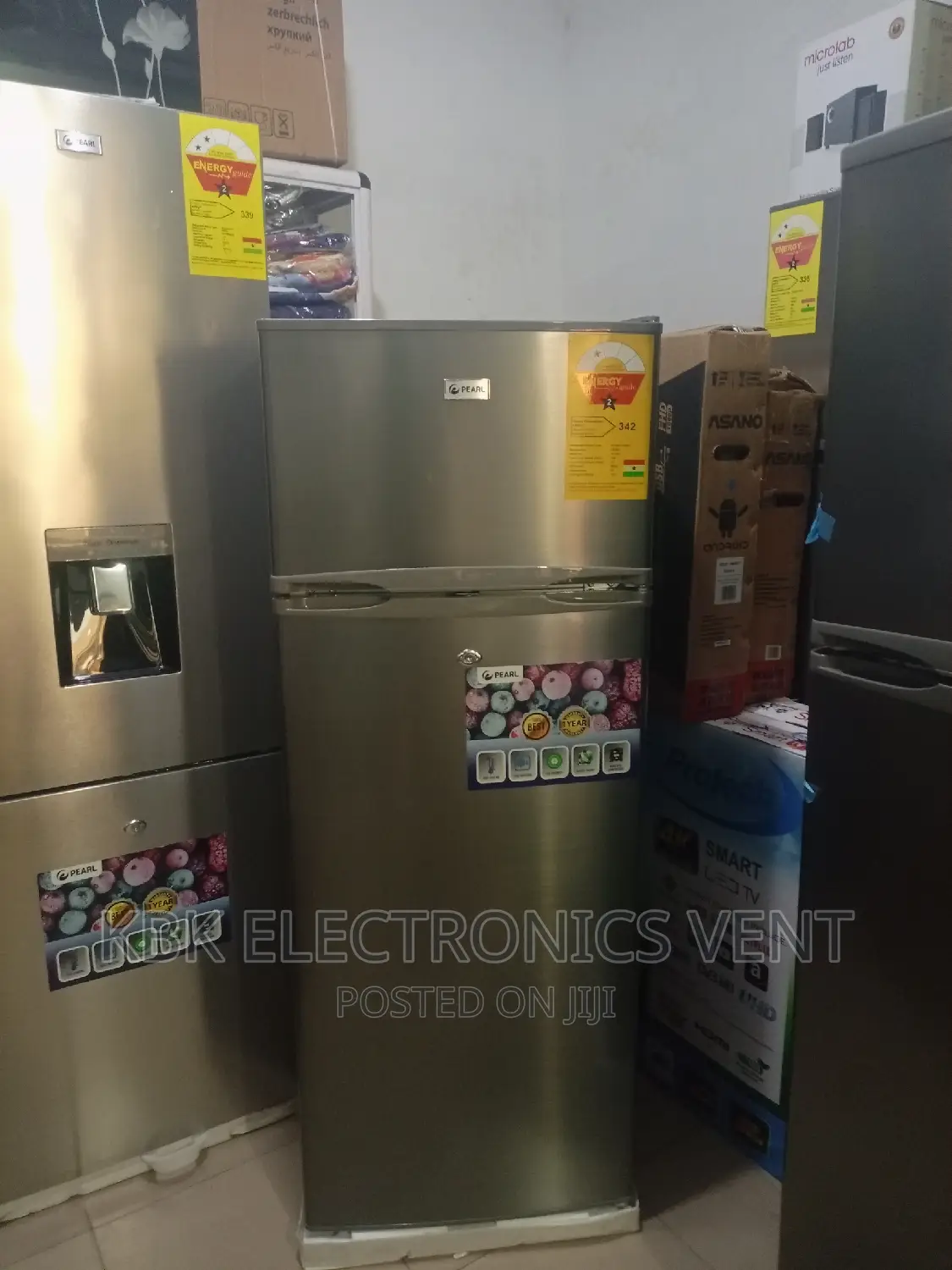 Pearl 210ltr Double Door Fridge Top Mounted Freezer