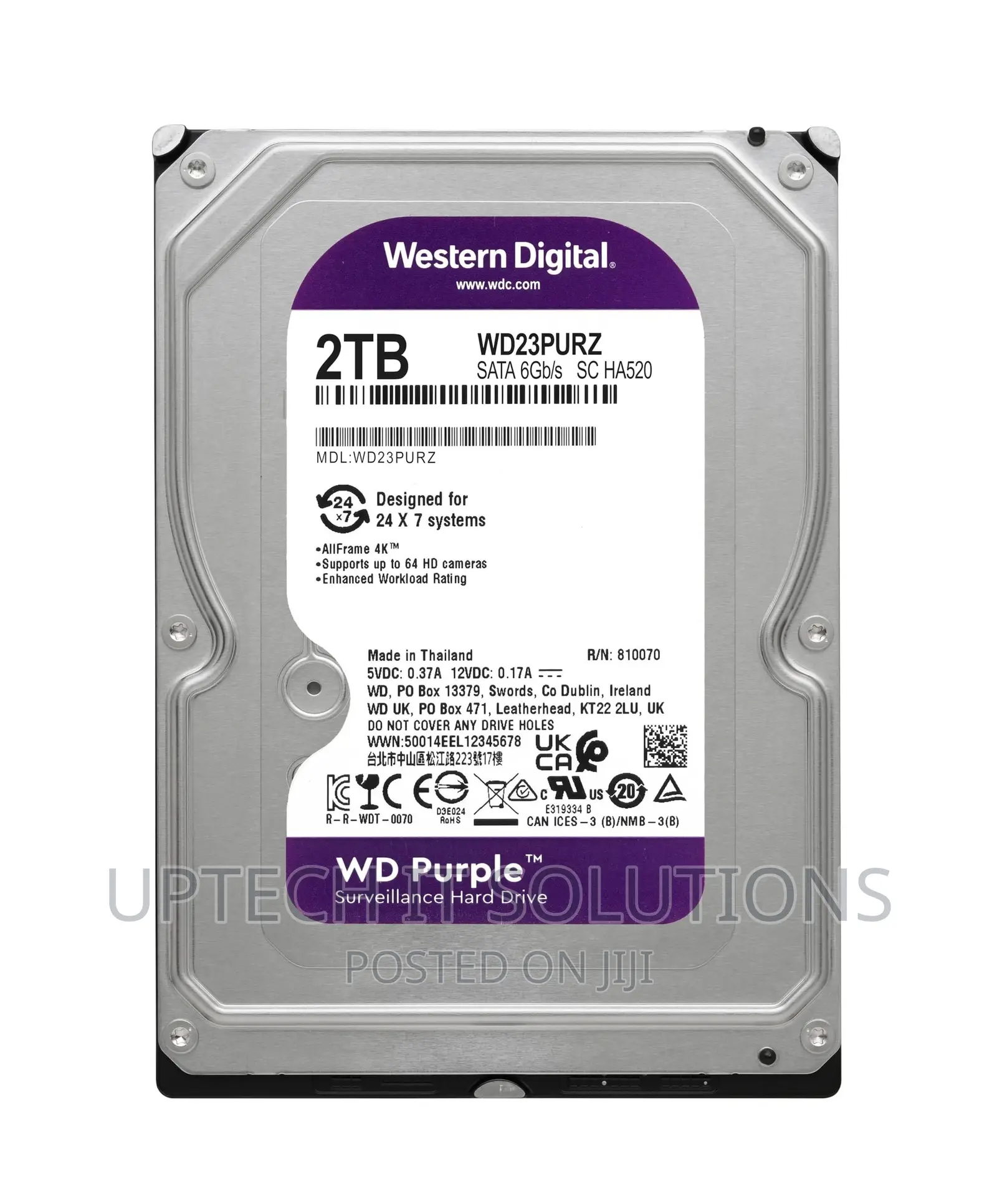 Wd Purple 2tb Surveillance Hard Disk Drive