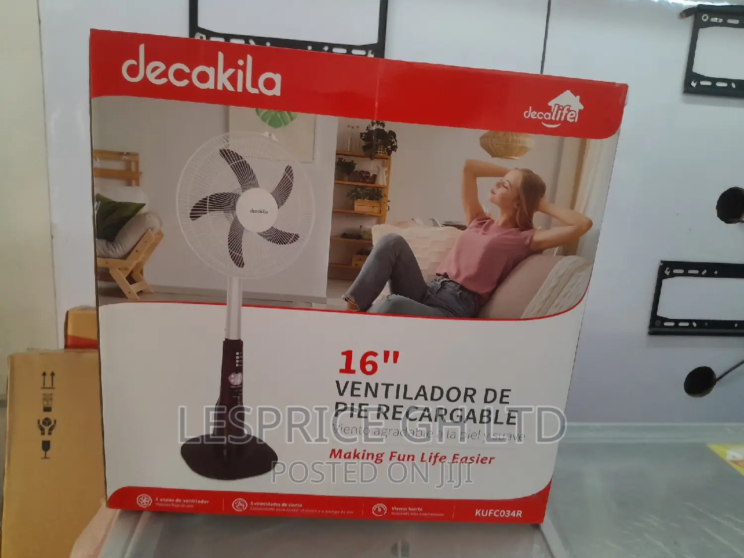 Best Decakila 16 Inch" Rechargeable Stand Fan
