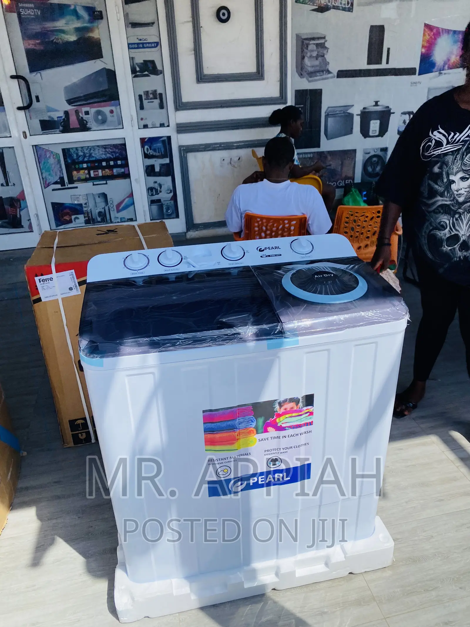 Reliable Pearl 12kg Electric Washing Machine + Spin/Dry.