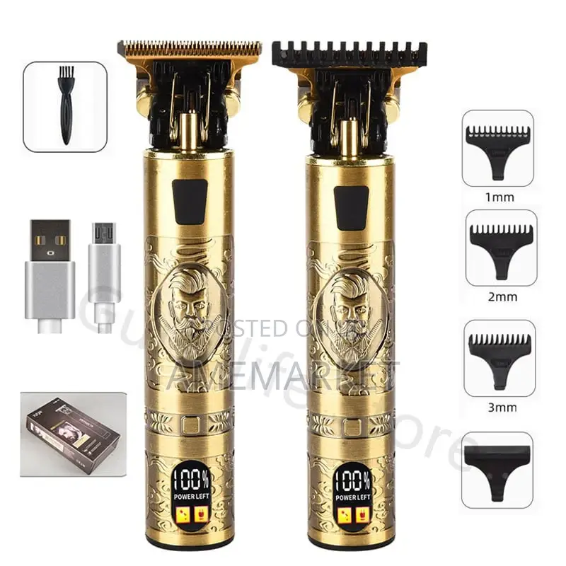 T9 LCD Display Professional Men Wireless USB Hair Clipper