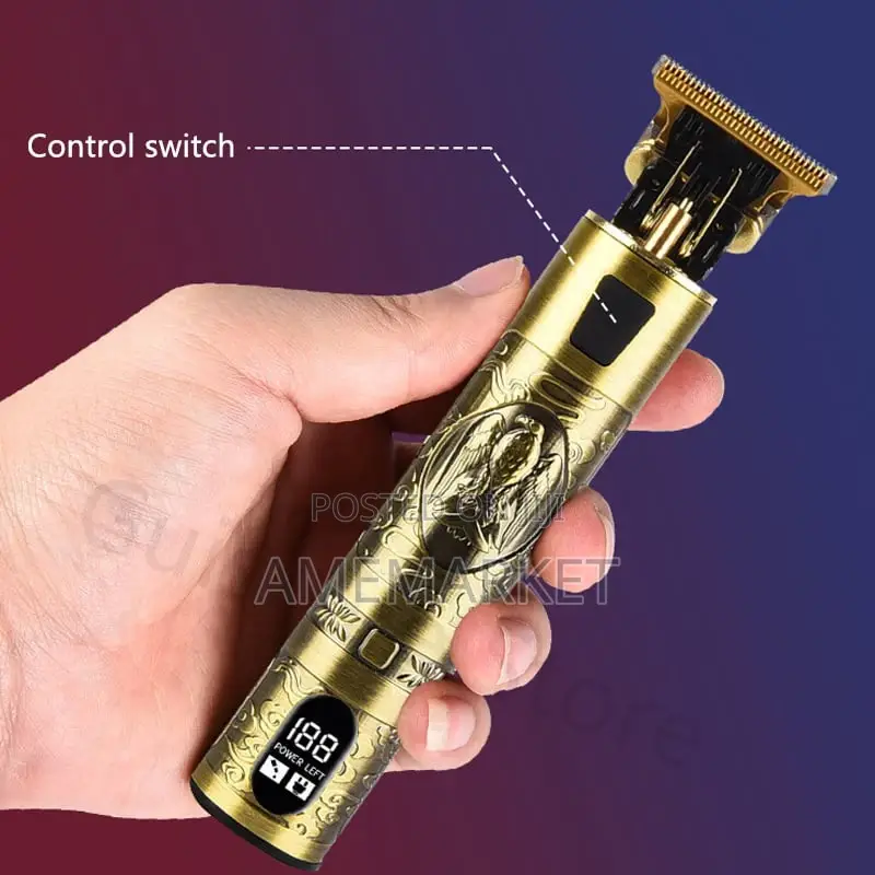 T9 LCD Display Professional Men Wireless USB Hair Clipper