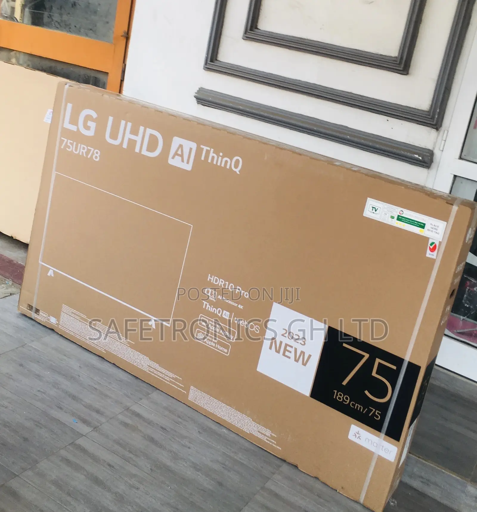 Glossy LG Black Electric 75 Inches LED UHD Smart LG Tv