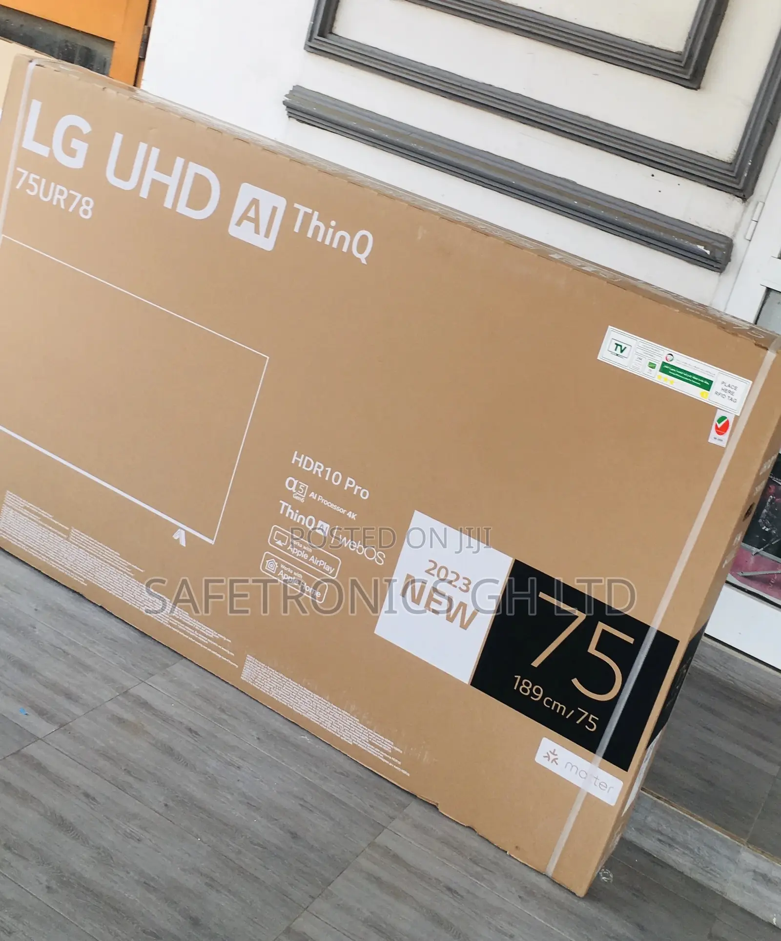 LED Glossy LG UHD UR73 75 Inches Black Smart Electric 