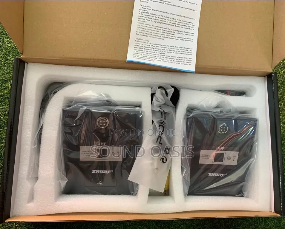 Shure Uhf 2 in 1 Wireless Conference Microphones.