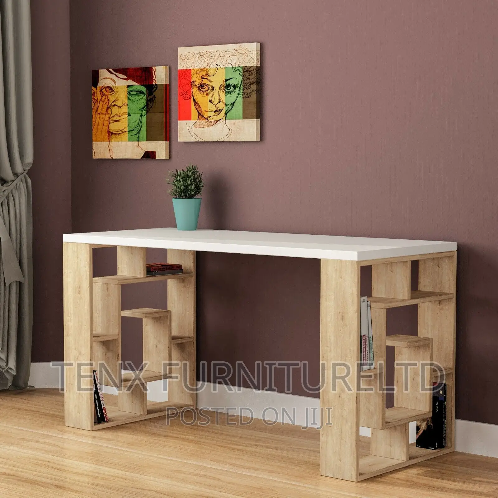 Modern Working Office Desk Multi-Color Compact Design(Deco