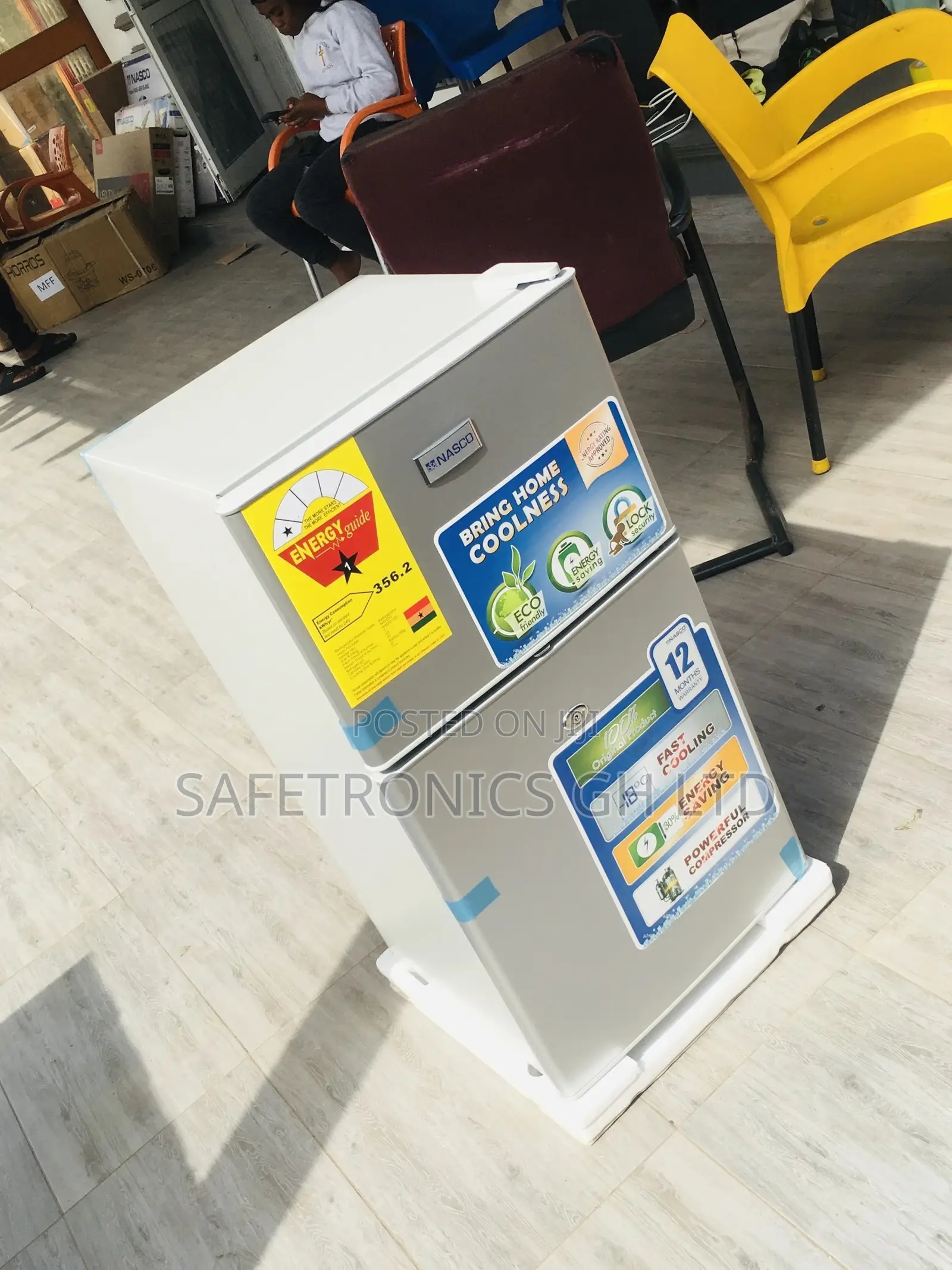 Topfreezer Doubledoor Gray Electric Nasco2-120 Fridge 
