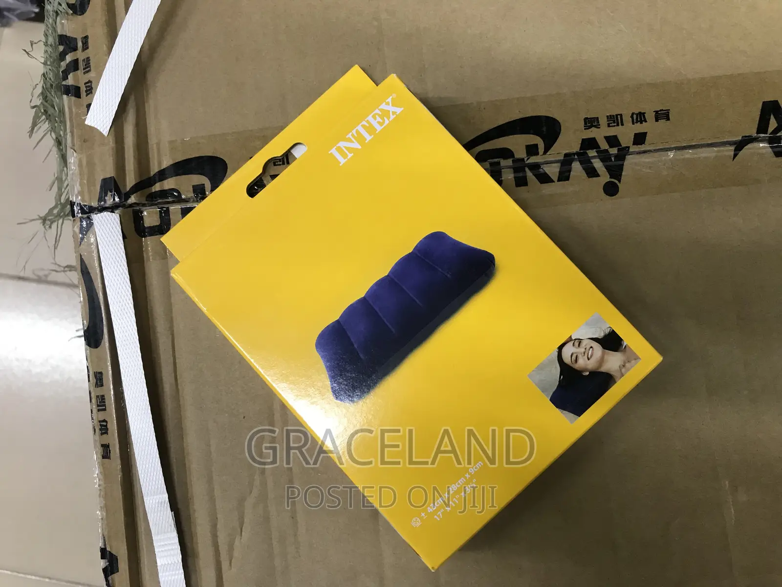 2 Set of Air Inflatable Travel Pillow Soft Backrest Camping