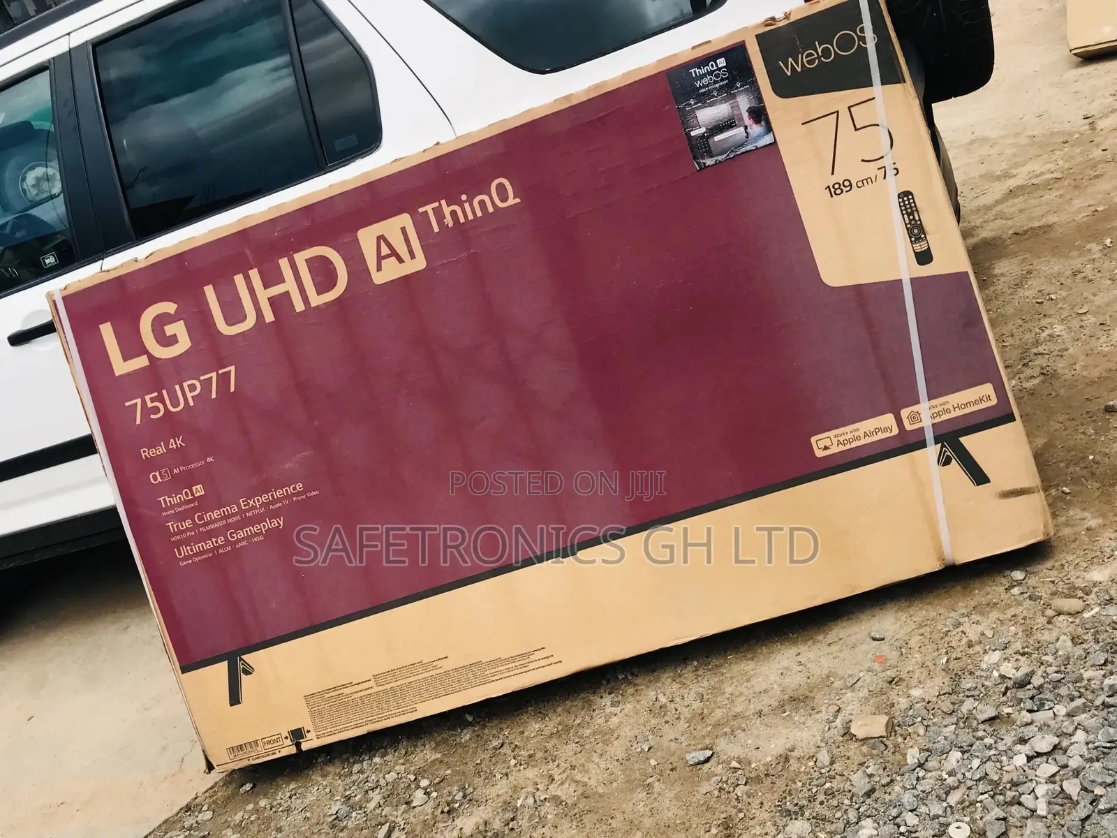 UP77 UHD Smart LG Glossy LED 75 Inches Electric Black Tv