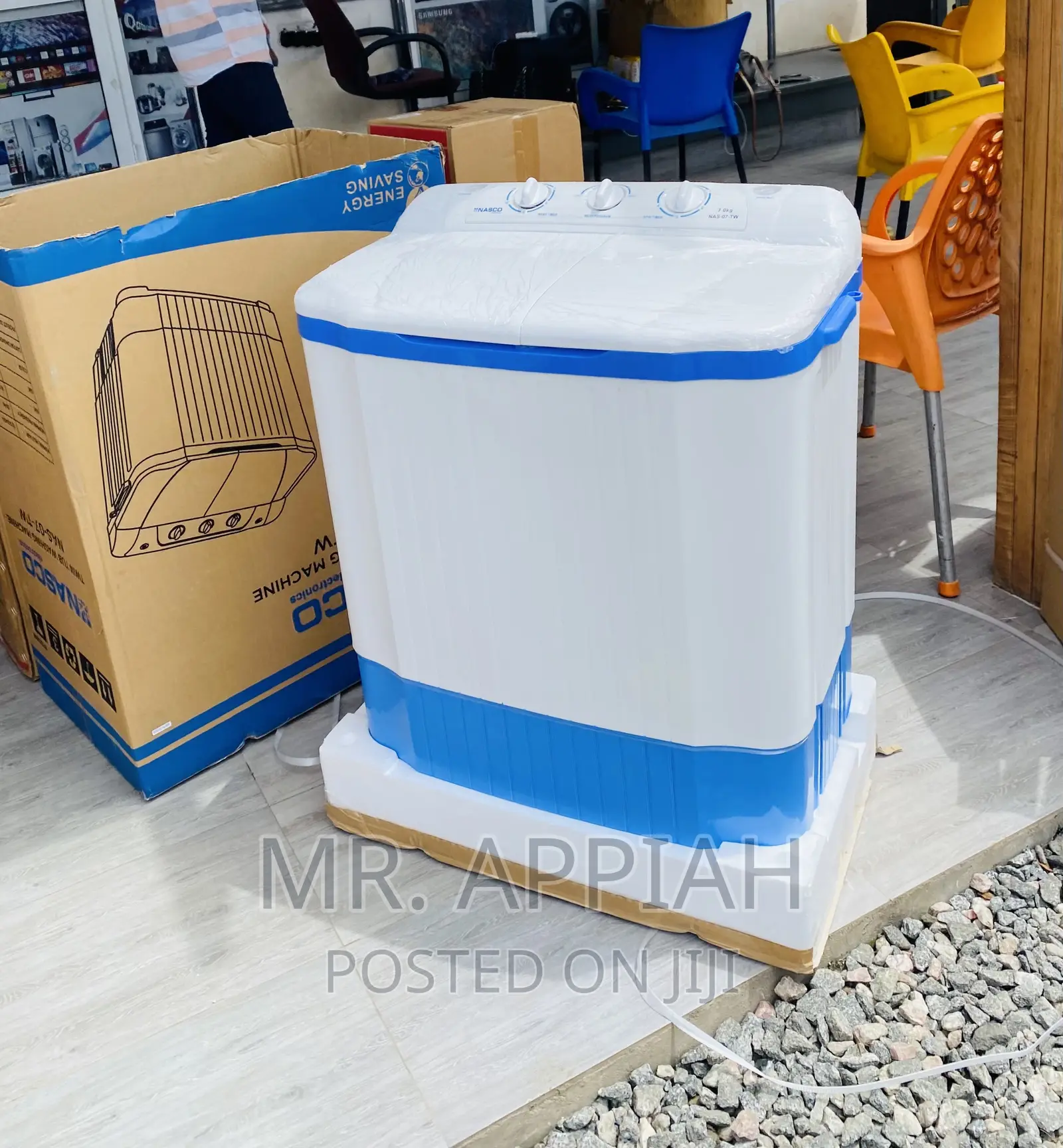 Brilliant Nasco 7kg Electric Washing Machine + Spin/Dry.