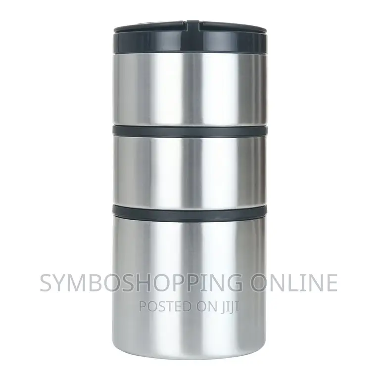 Mainstays Stacking Food Jar, Stainless Steel, 41 Oz