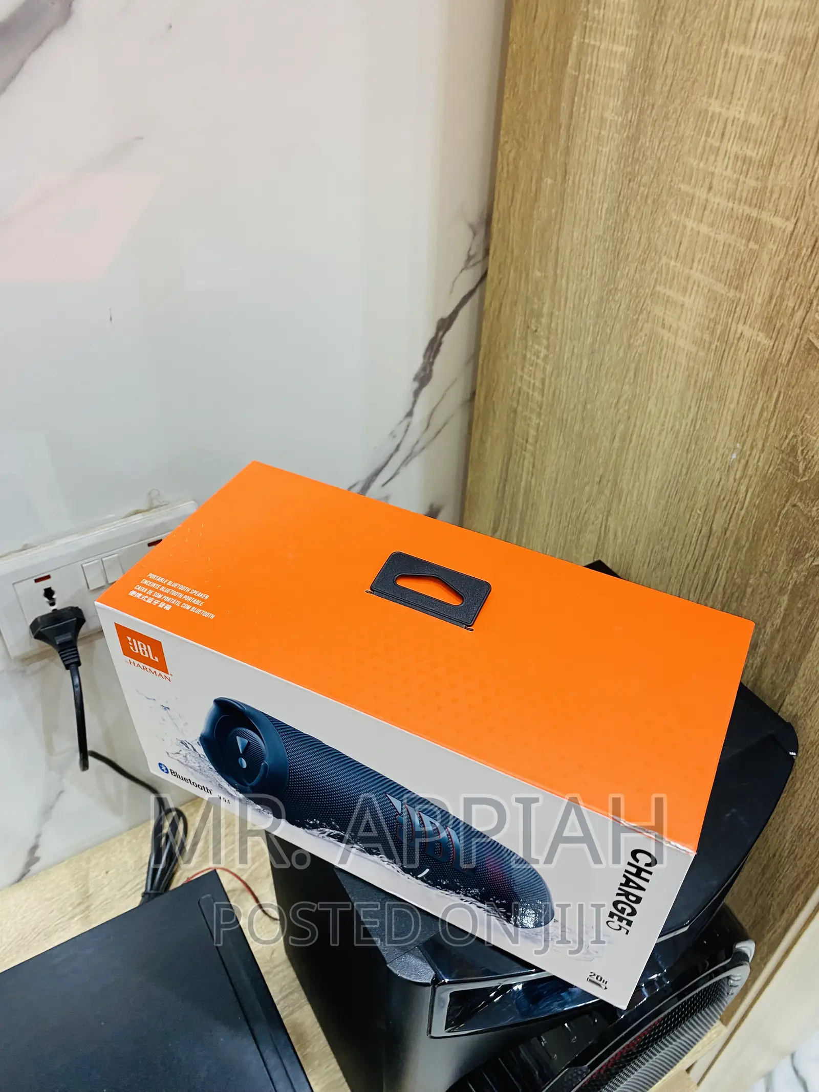 Durable JBL Charge 5 Rechargeable Bluetooth Speaker.