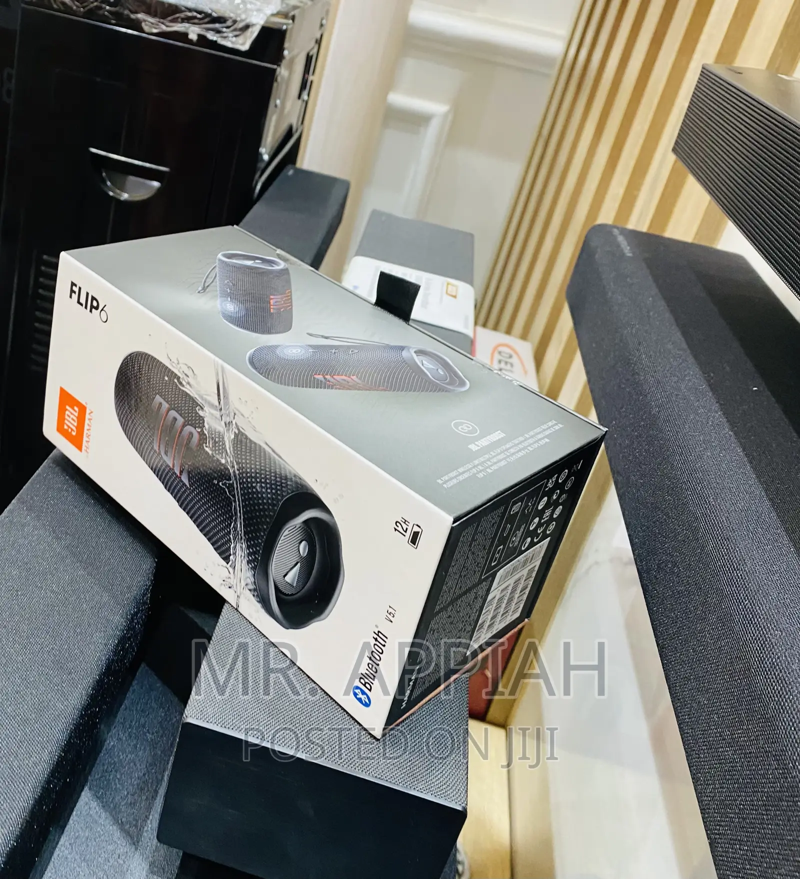 Shop Adorable JBL Flip 6 Rechargeable Speaker(Black).