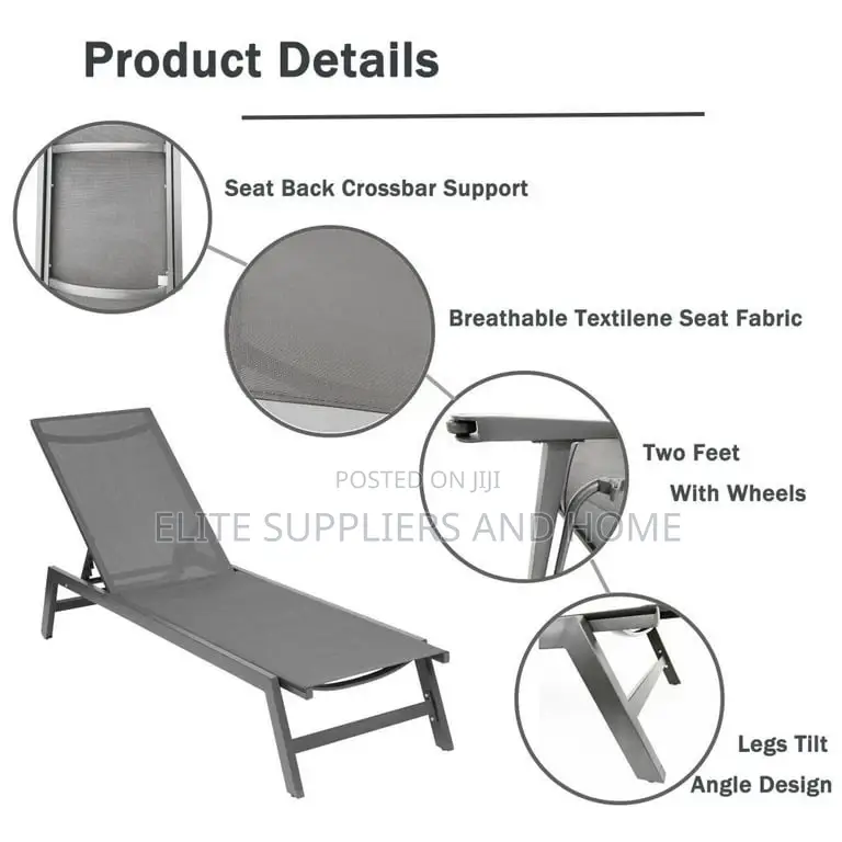 Lounge Chairs for Patio Beach Yard Poo