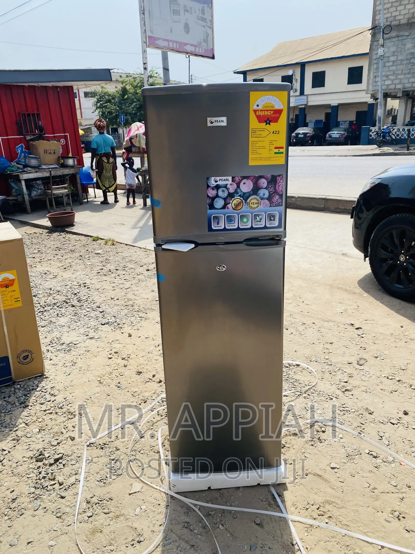 Affordable Pearl PF-270 Ix 2 Door Electric Fridge(Gray).