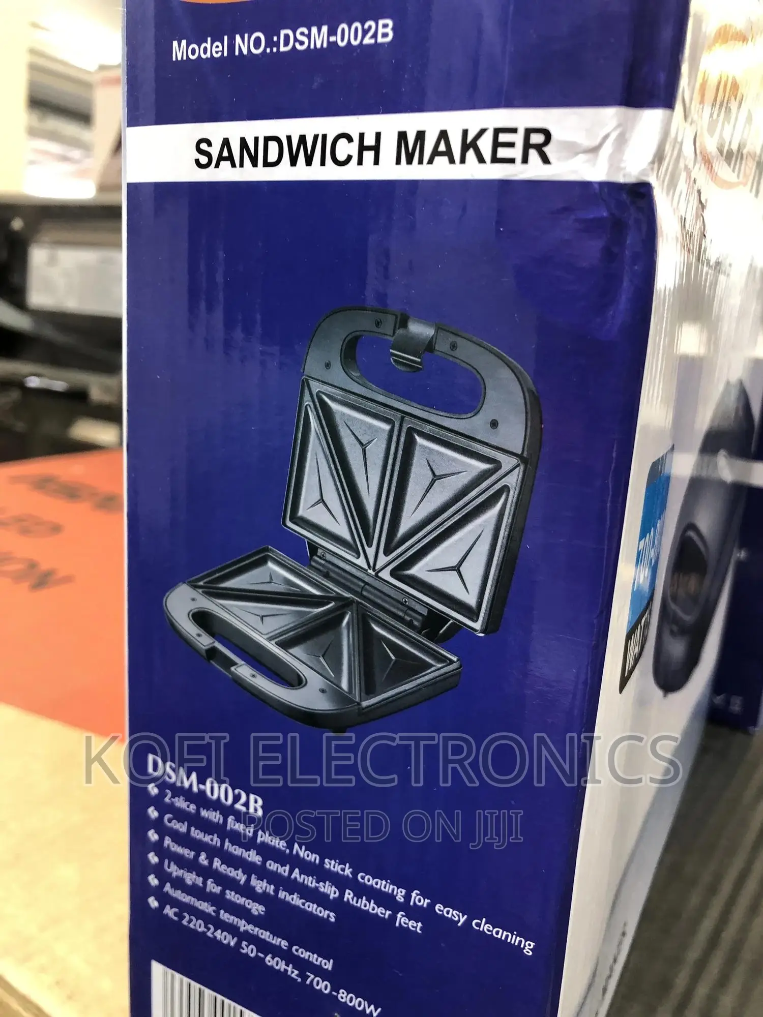 Delron DSM-002B 2 Slice Sandwich Maker – Black