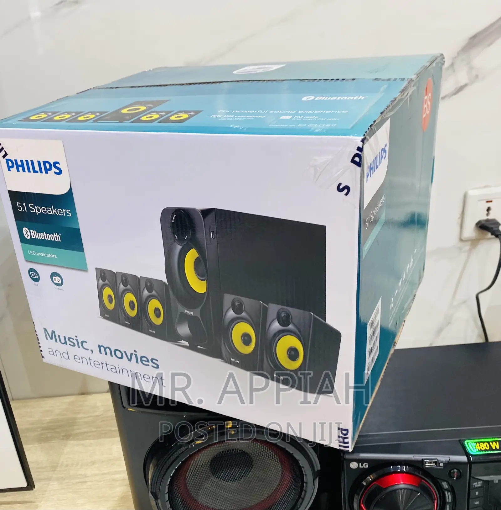 New Philips Bluetooth Home Theater System(Black).