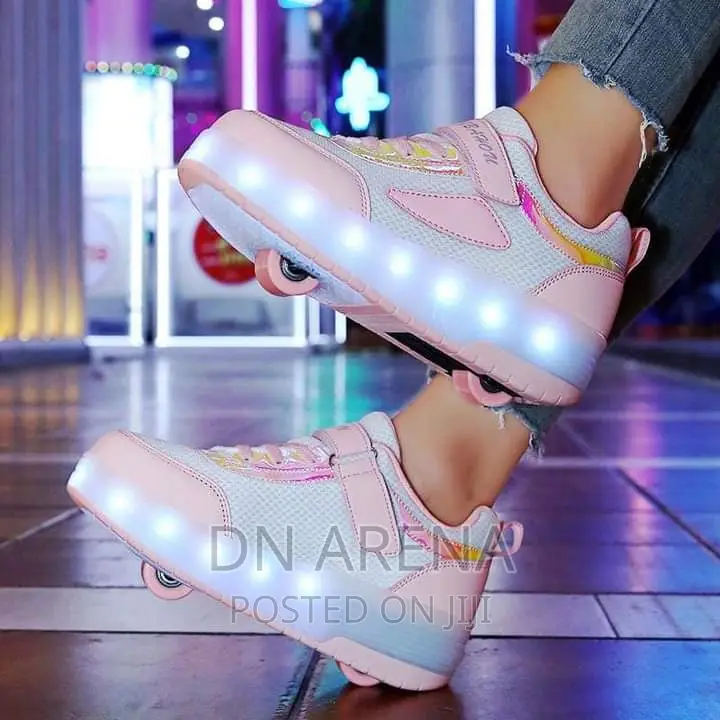 Skating Shoes With Roller Wheels and Custom LED Light 00