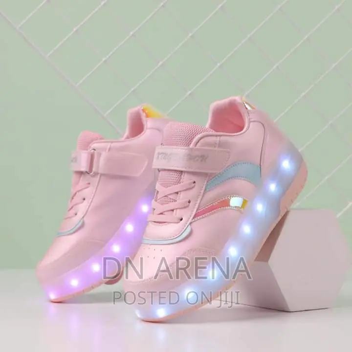 Skating Shoes With Roller Wheels and Custom LED Light 00