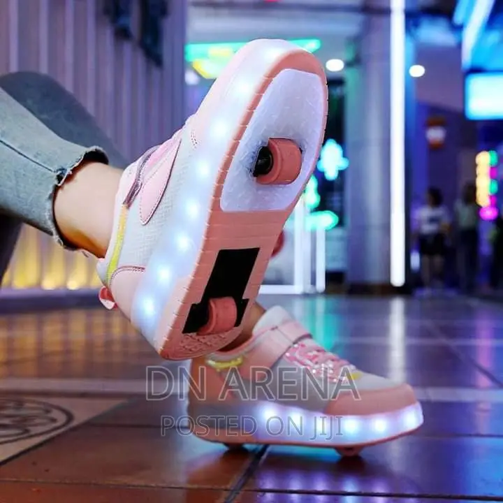Skating Shoes With Roller Wheels and Custom LED Light 00