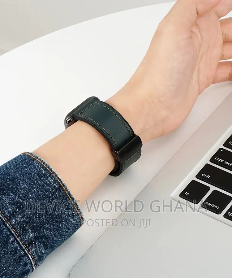 Sos Leather Magnetic Buckle Strap for Apple Watch Series All Models