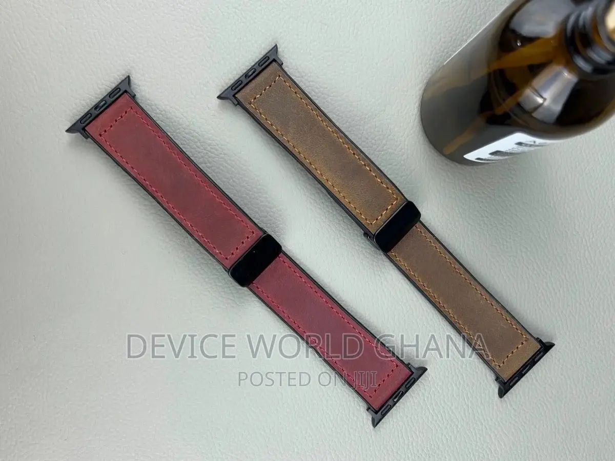 Sos Leather Magnetic Buckle Strap for Apple Watch Series All Models