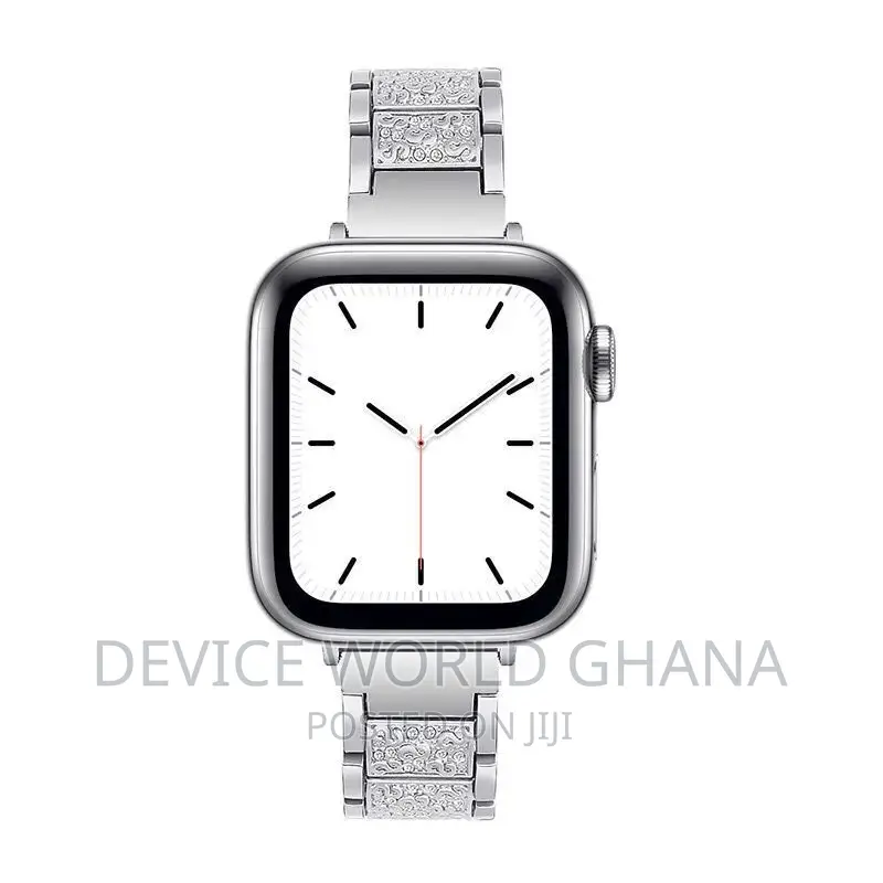 Diamond Crested Stainless Steel Strap Apple Watch Series1-9