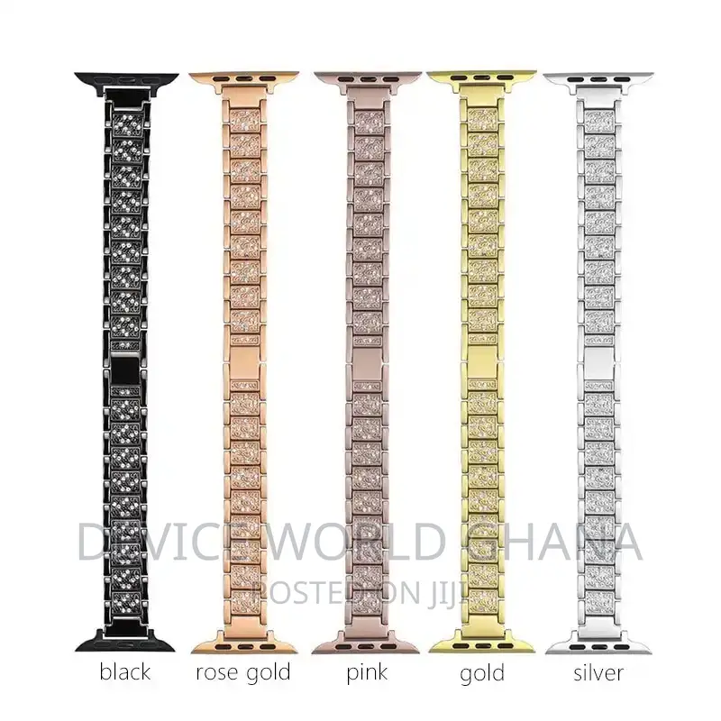 Diamond Crested Stainless Steel Strap Apple Watch Series1-9