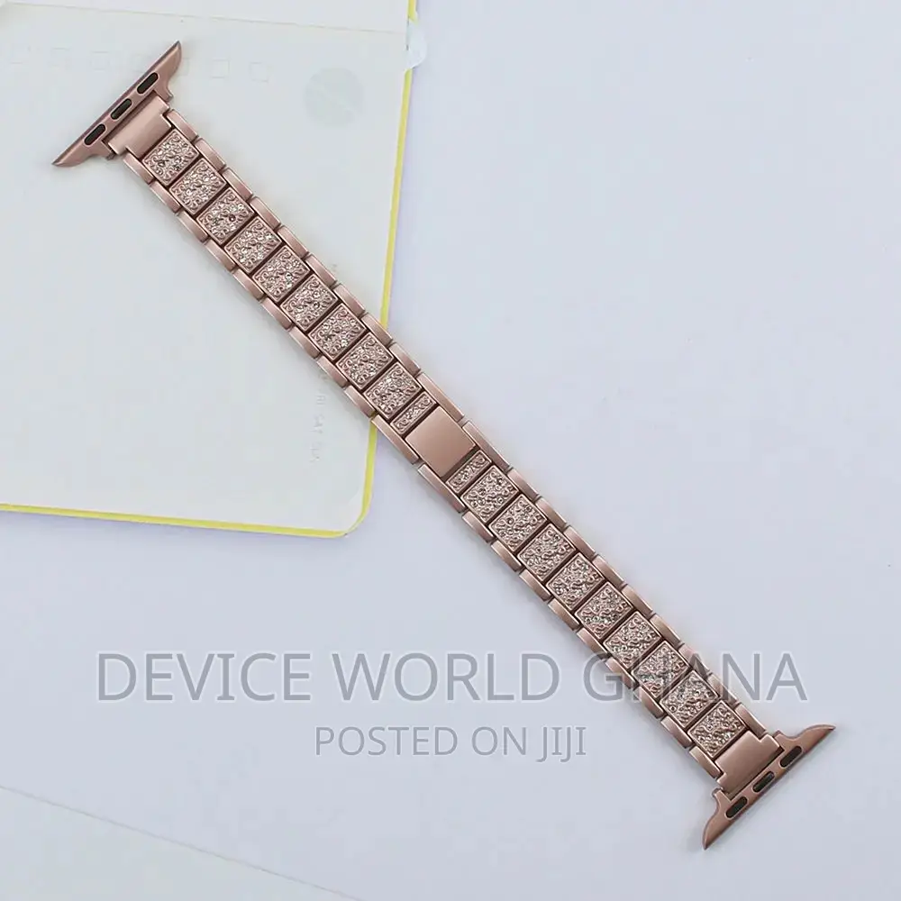 Diamond Crested Stainless Steel Strap Apple Watch Series1-9