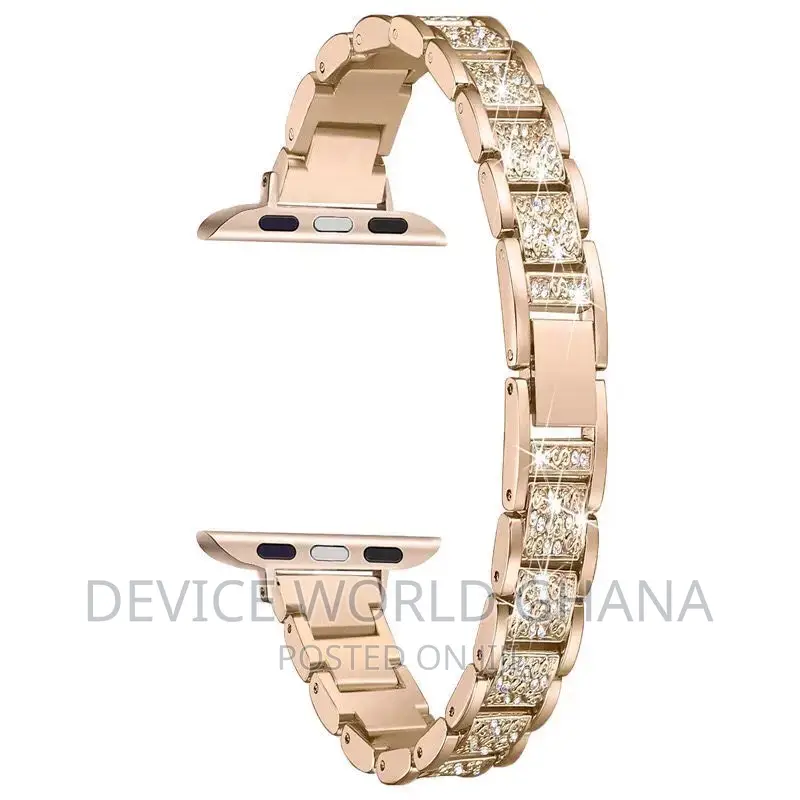 Diamond Crested Stainless Steel Strap Apple Watch Series1-9