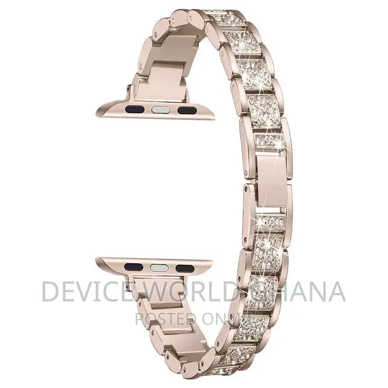 Diamond Crested Stainless Steel Strap Apple Watch Series1-9