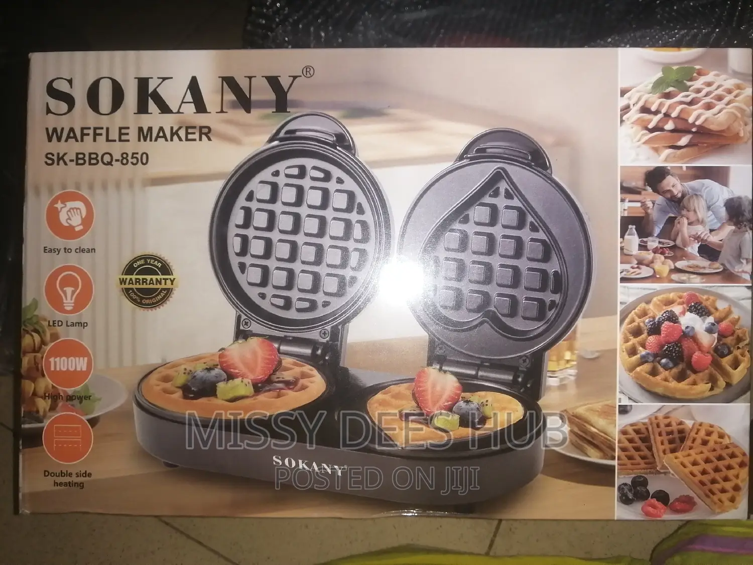 2-in-1 Sokany Waffle Maker