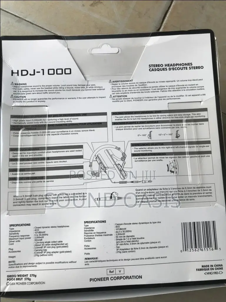 Pioneer HDJ-1000 DJ Headphones